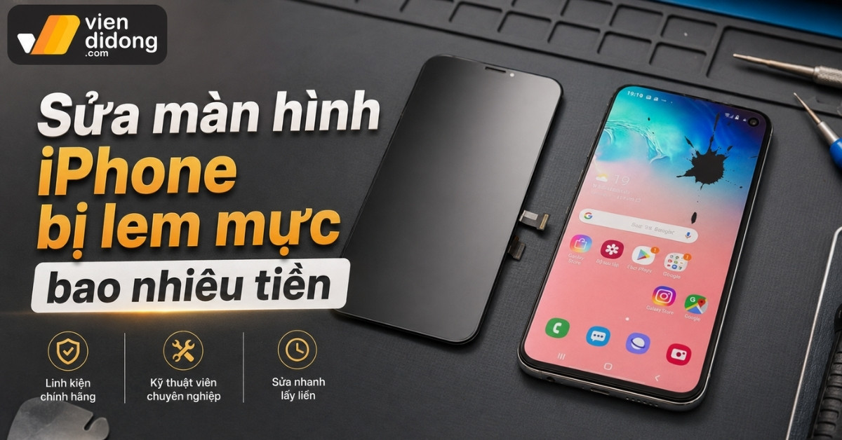 Sửa màn hình iPhone bị lem mực bao nhiêu tiền: Bảng giá và sự thật kỹ thuật