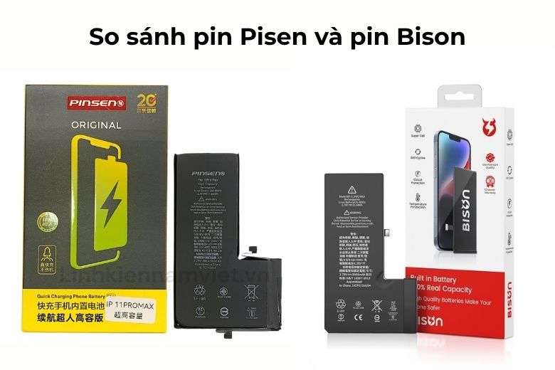 thay pin Pisen và pin Bison cho điện thoại iPhone 11 Pro Max.