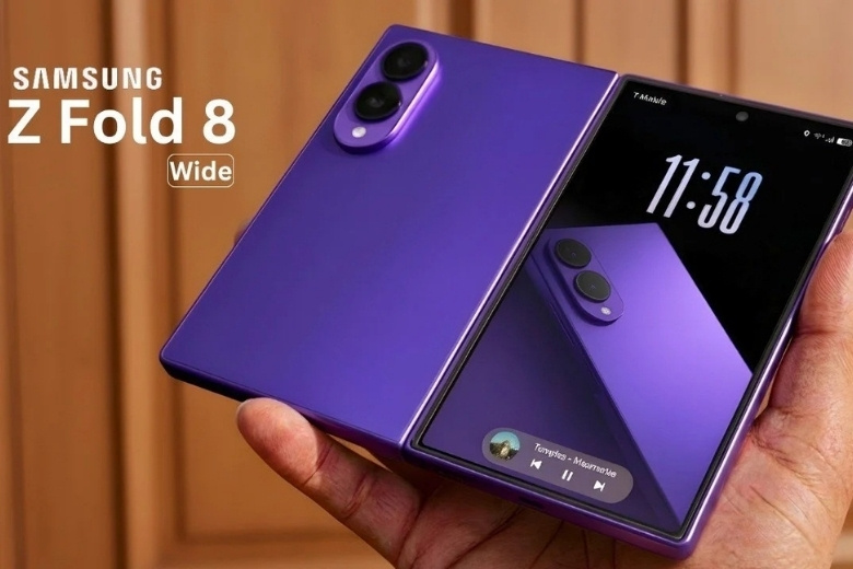 Màn hình kính UTG kép trên Samsung Galaxy Z Fold 8 Wide