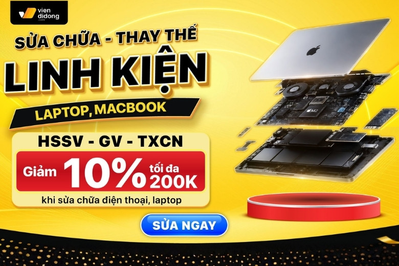 Sửa chữa - thay thế linh kiện Laptop Macbook: Ưu đãi đặc quyền tại Viện Di Động 1 Thời gian diễn ra chương trình khuyến mãi Sửa chữa thay thế linh kiện Laptop Macbook