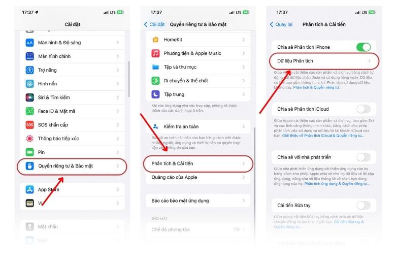 Hướng dẫn cách kiểm tra lỗi panic-full trong mục Phân tích của iPhone