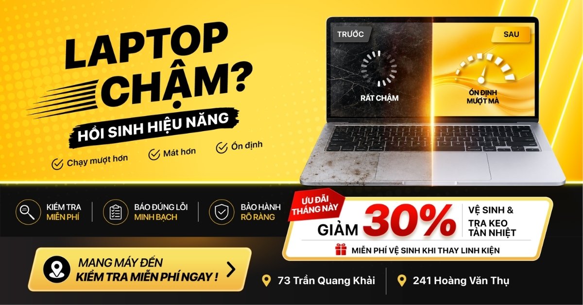 ưu đãi Laptop chậm Hồi sinh hiệu năng