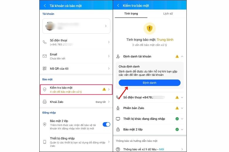Cách thực hiện video call sinh trắc học zalo