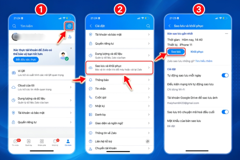 Cách sao lưu tin nhắn Zalo