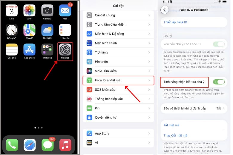 Cách tắt nhận biết sự chú ý trên iPhone