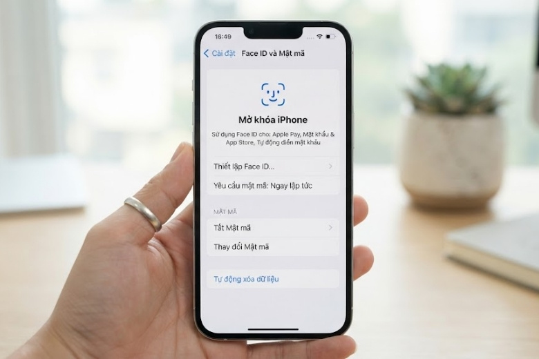 Cài đặt Face ID và Mật mã trên iPhone
