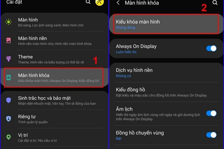 Cách cài đặt khóa màn hình cho điện thoại Android