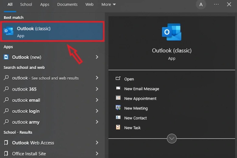 Cách đăng xuất Outlook trên điện thoại, máy tính nhanh chóng và xóa sạch dữ liệu 4 Cách thoát tài khoản Outlook Classic bản cũ