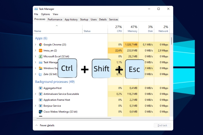 Cách xác định nhanh nguyên nhân màn hình chớp tắt bằng Task Manager