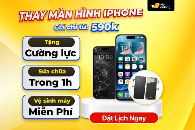 Thay màn hình iPhone giá chỉ từ 590K: Tân trang iPhone cực hời tại Viện Di Động 1 Chi tiết chương trình khuyến mãi thay màn hình iPhone