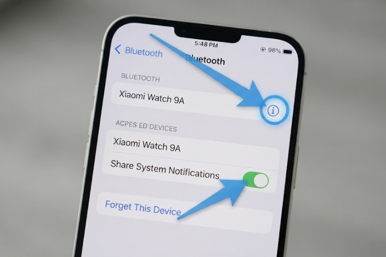Cách kết nối đồng hồ Xiaomi với điện thoại iPhone: Hướng dẫn chi tiết từng bước 5 Cách cấu hình cấp quyền thông báo hệ thống iOS
