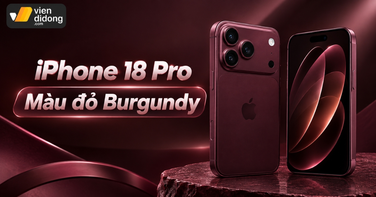 iPhone 18 Pro màu đỏ Burgundy: Hình ảnh thực tế và giá bán
