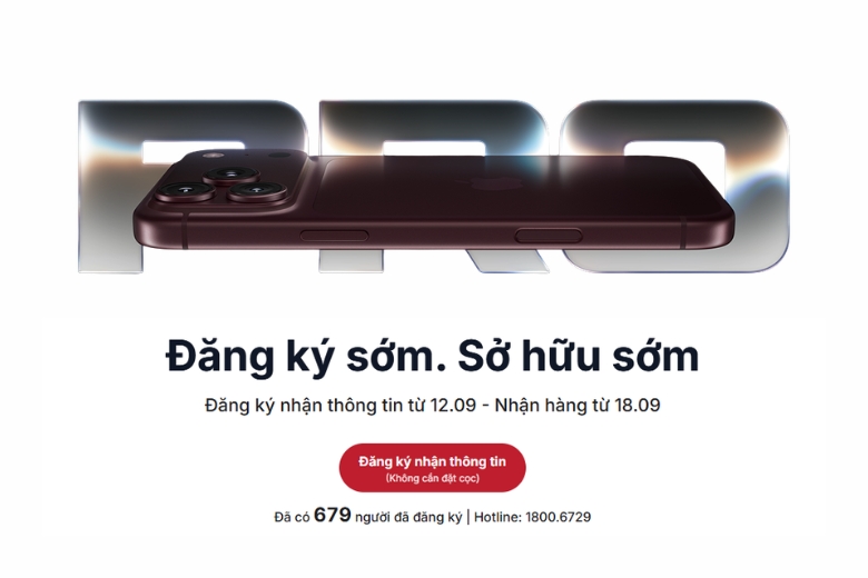 Lịch đặt trước và thời gian nhận máy iPhone 18 Pro