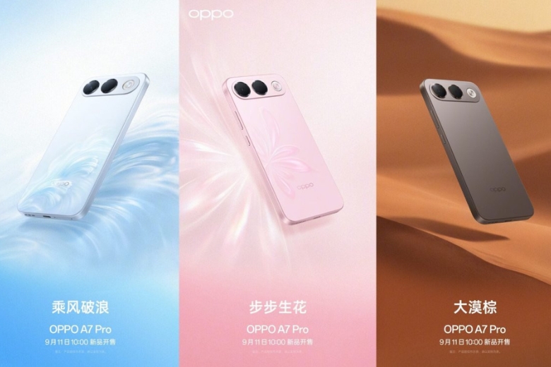 OPPO A7 Pro ra mắt: Giá bán, cấu hình và dung lượng pin 8000mAh 3 OPPO A7 Pro ra mắt với 3 màu