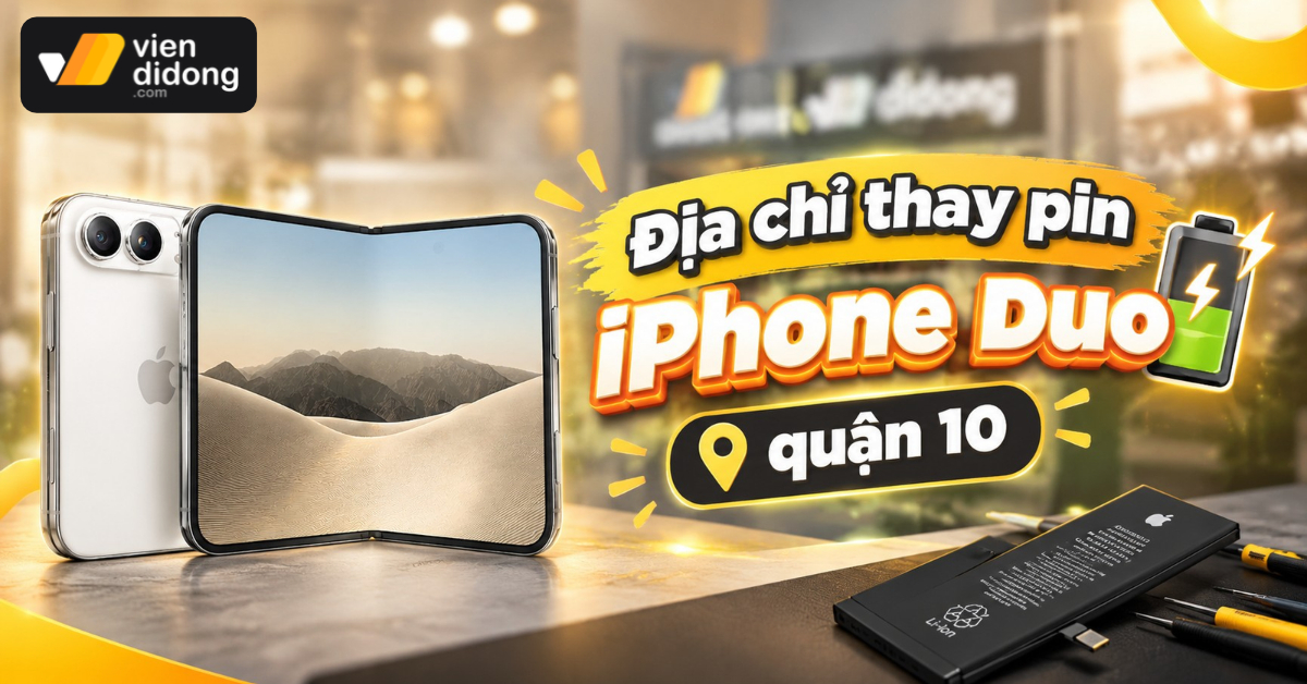 Thay pin iPhone Duo quận 10 lấy ngay, giá tốt, bảo hành dài hạn