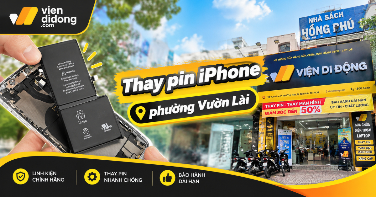 Thay pin iPhone phường Vườn Lài