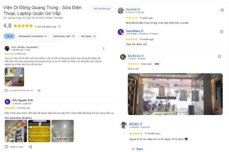Thay màn hình Samsung Gò Vấp lấy ngay, linh kiện Zin, bảo hành lên đến 1 năm 3 Trải nghiệm khách hàng khi thay màn hình Samsung tại Viện Di Động Gò Vấp